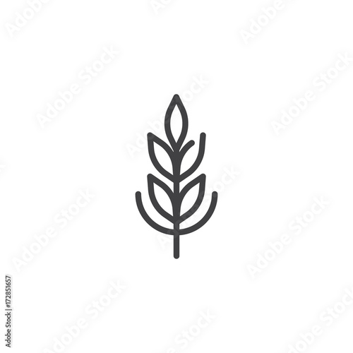 Cereal line icon, outline vector sign, linear style pictogram isolated on white. Symbol, logo illustration. Editable stroke