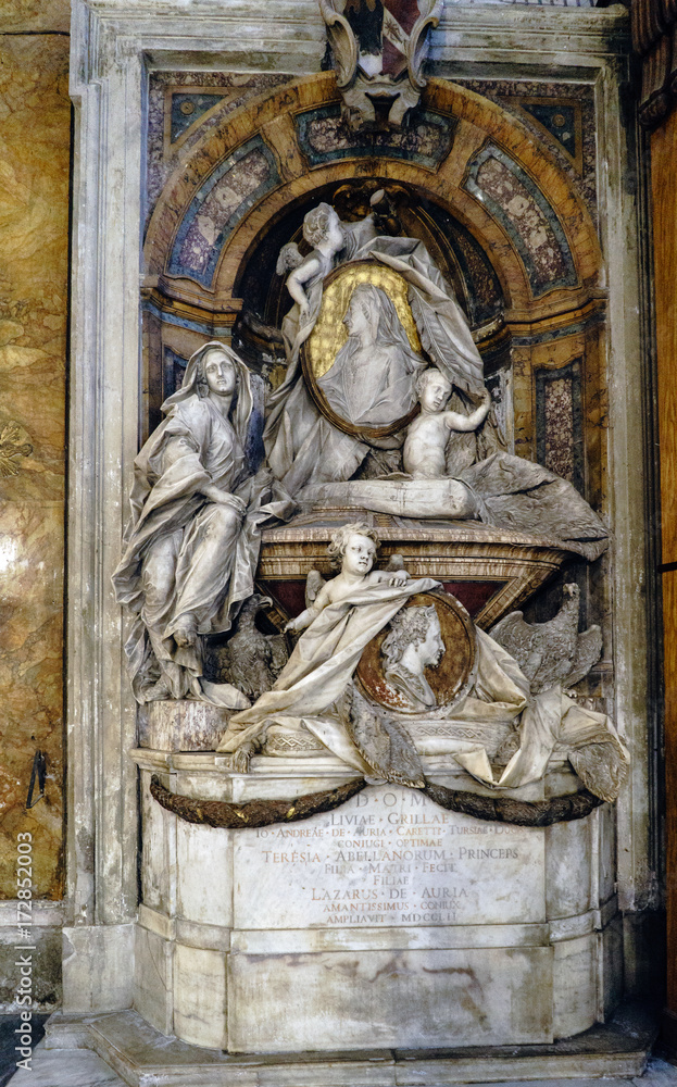 Rome, Lazio, Italy. May 22, 2017: Altar of the Catholic Church called 