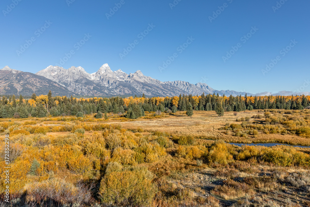 Obraz premium Scenic Teton Autumn Landscpae