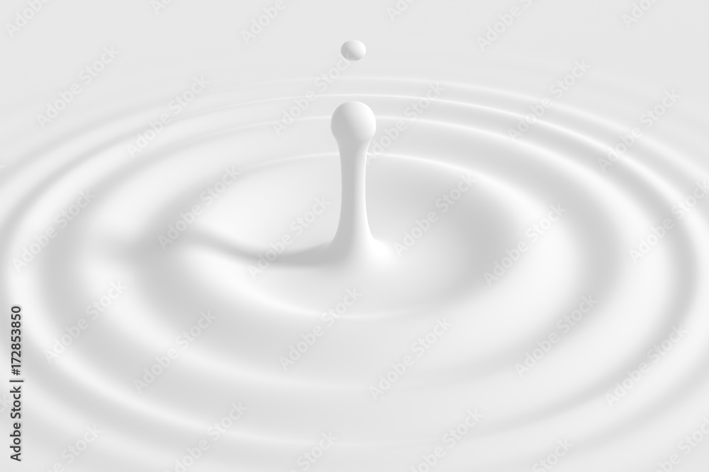 Drop falling into cream or milk Drop falling into cream or milk