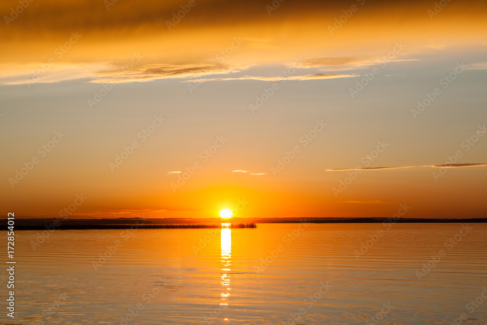 Golden Sunset on Buffalo Lake, Alberta