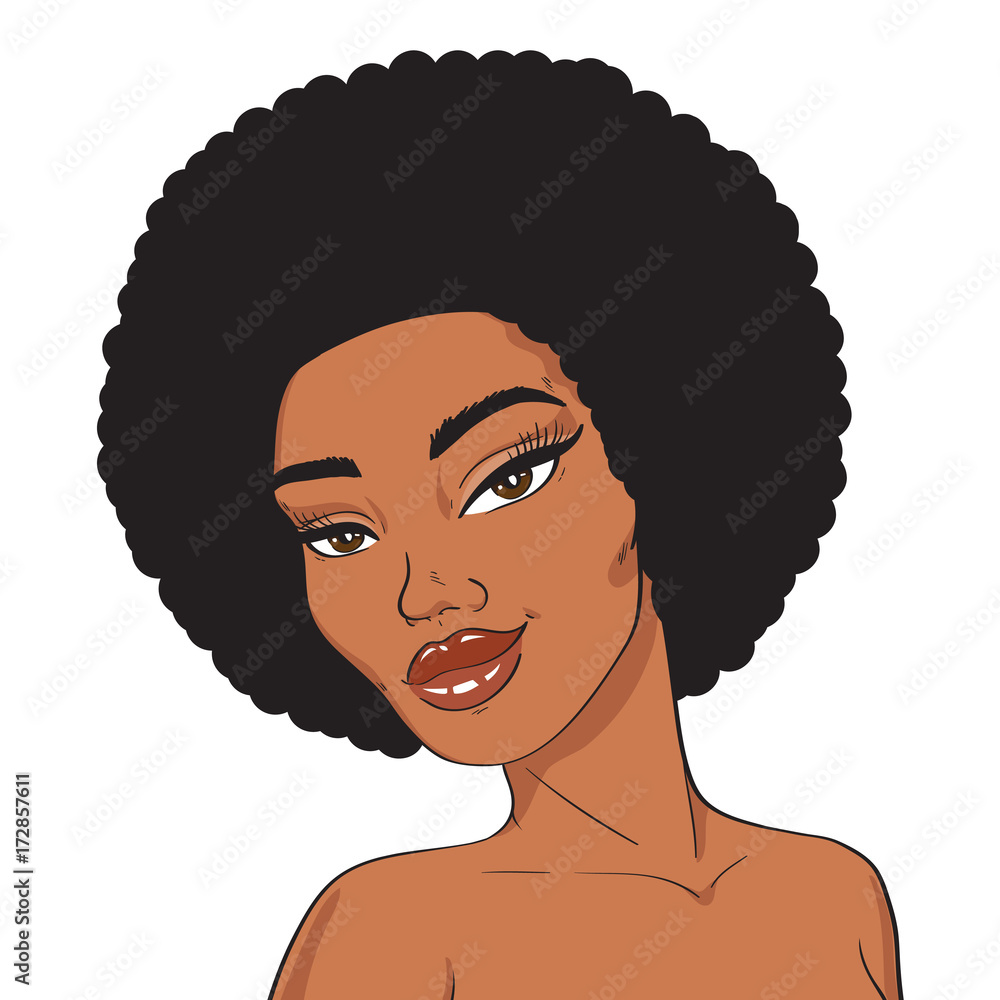 Afro American Smile Stock Vector Illustration and Royalty Free Afro  American Smile Clipart