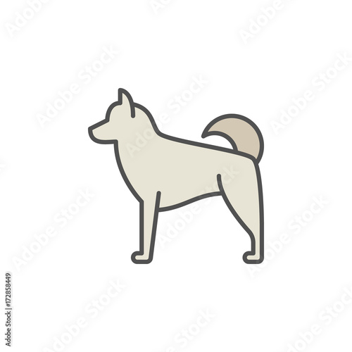 Dog colorful concept icon