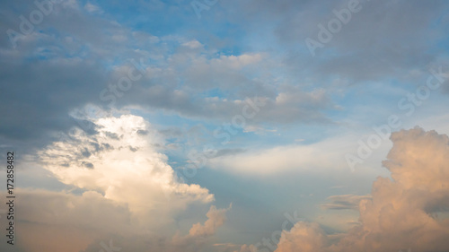 Beautiful cloudy sky,fluffy cloudy background © Natcha
