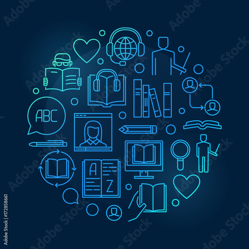 Learning foreign languages illustration