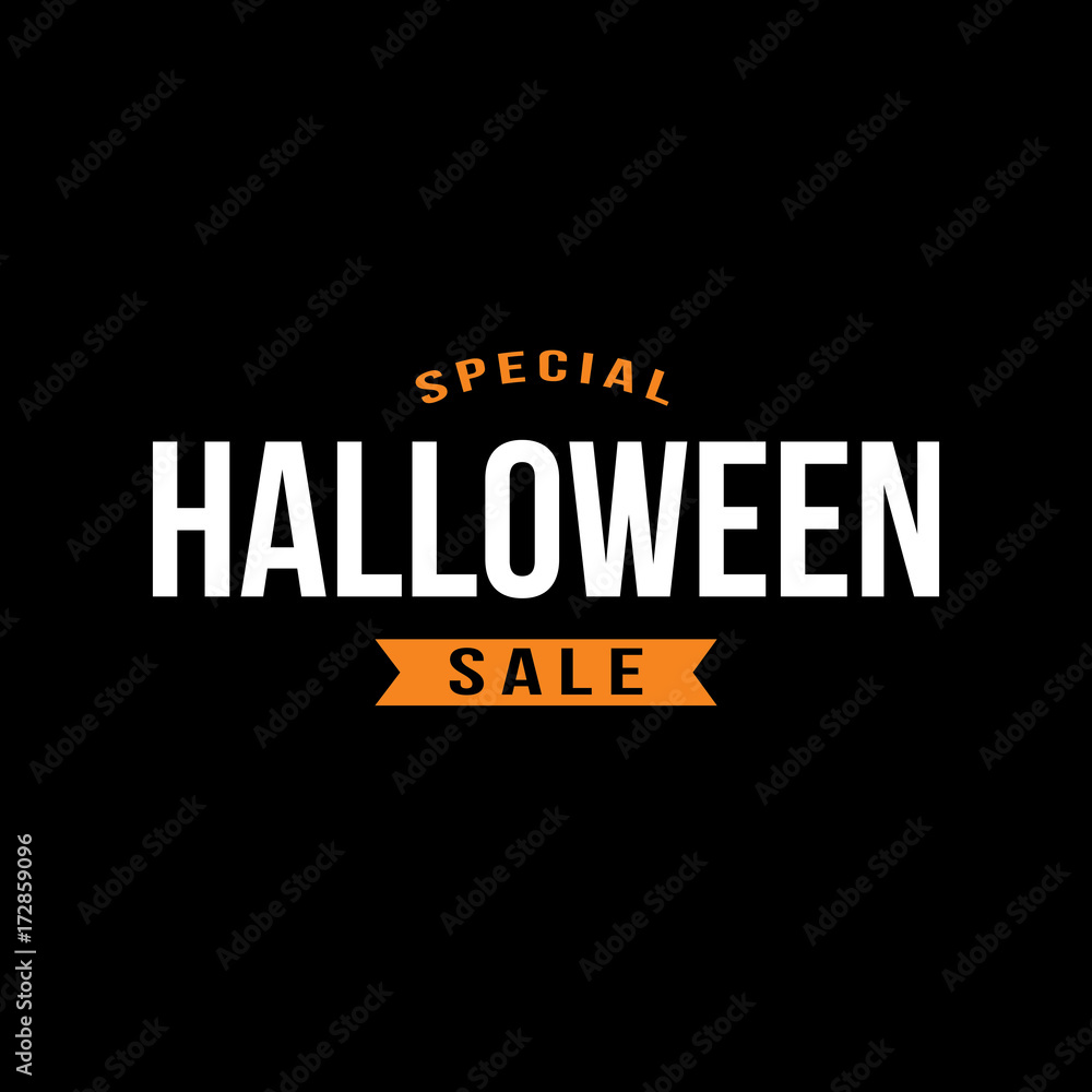 Fototapeta premium Special Halloween Sale Text Treatment, Vector Illustration 