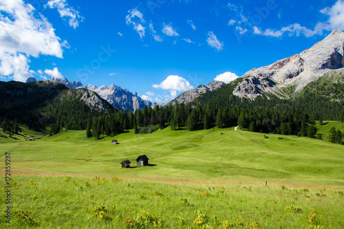 Prato Piazza, famous plateau in the Dolomites, in South Tyrol, Italy © marcociannarel