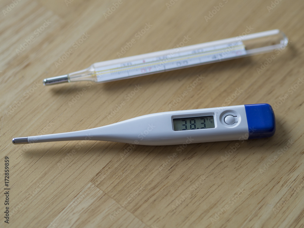 A Very High Temperature Thermometer Marking Stock Photo, Picture