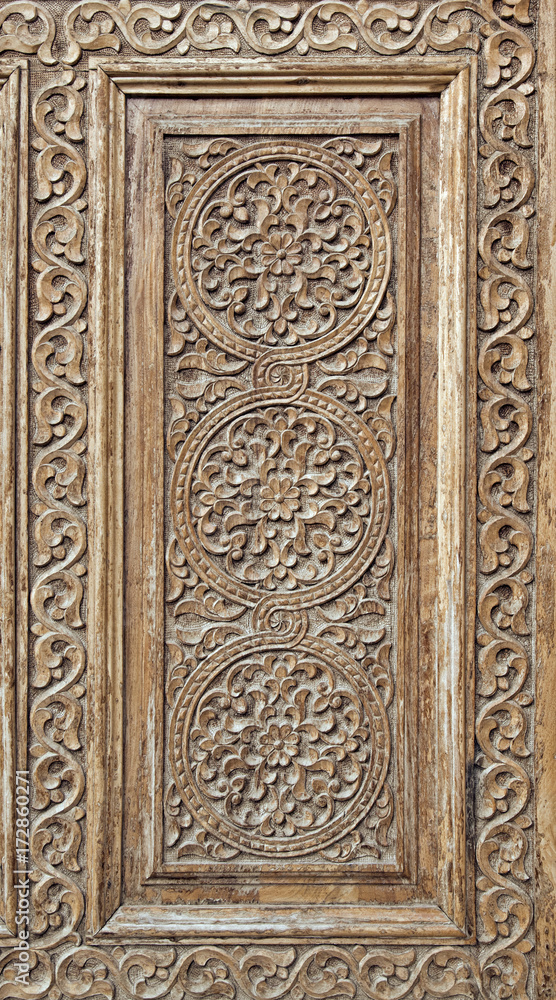 Traditional wood carving, Uzbekistan