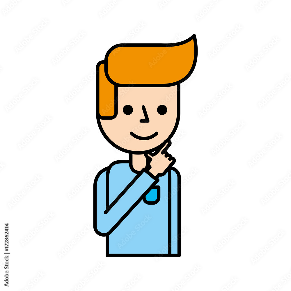 business man manager think strategy vector illustration business man manager think strategy vector illustration