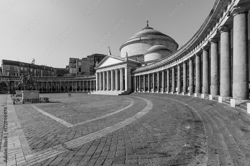 Naples (Campania, Italy) - The historic center of the biggest city of south Italy. Here in particular: the Piazza del Plebiscito square