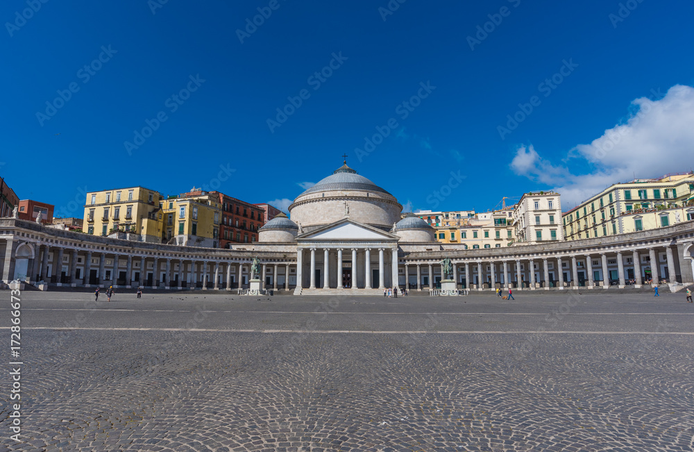 Naples (Campania, Italy) - The historic center of the biggest city of south Italy. Here in particular: the Piazza del Plebiscito square