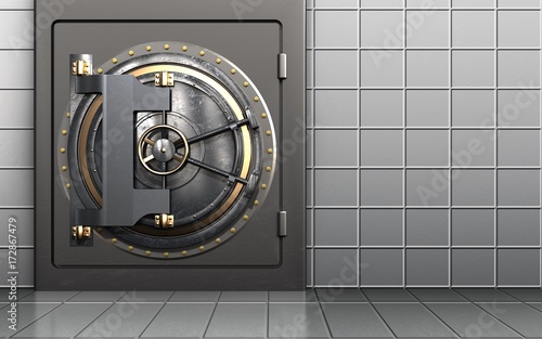 3d metal safe vault door