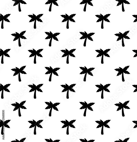 Black palm seamless pattern.Vector  © svtdesign