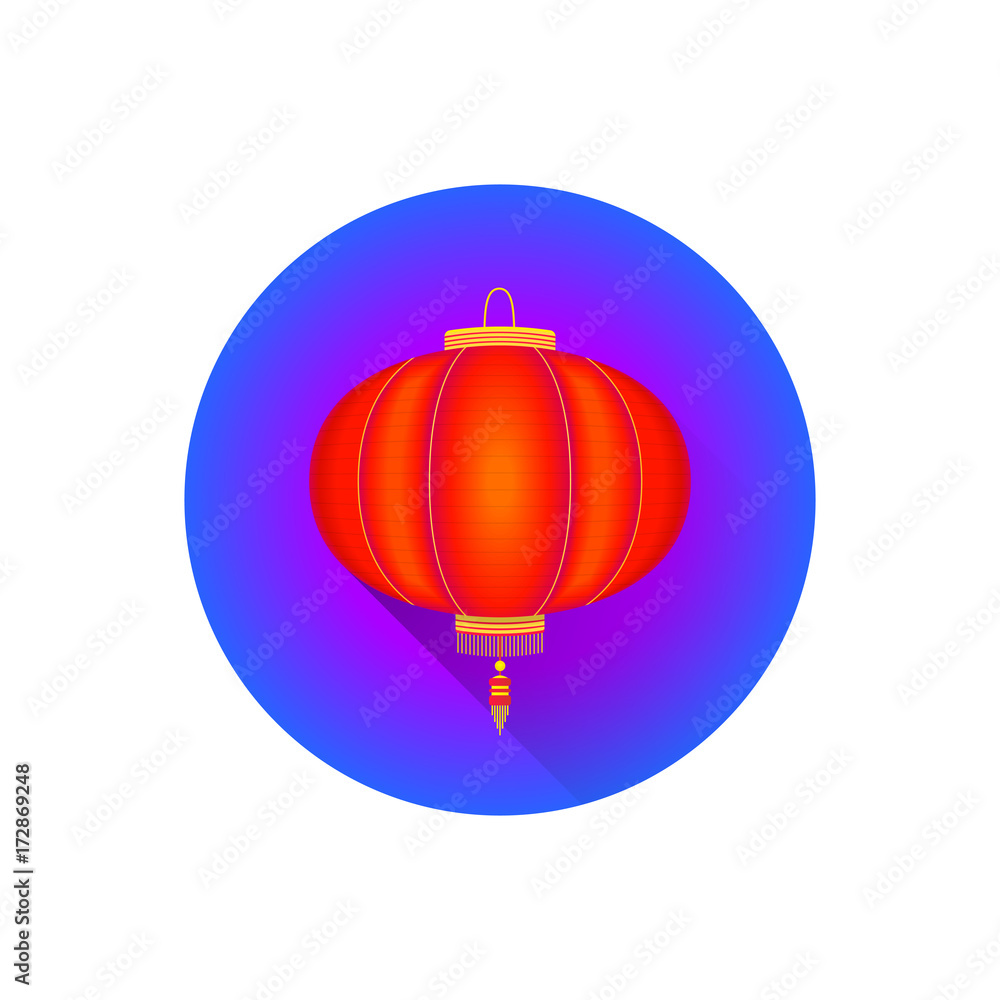 Fototapeta premium traditional chinese red paper lantern.