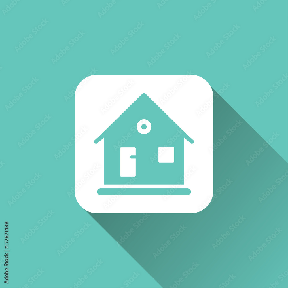 house icon with long shadow house icon with long shadow