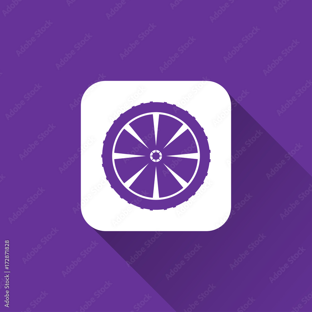 flat Alloy wheel icon flat Alloy wheel icon