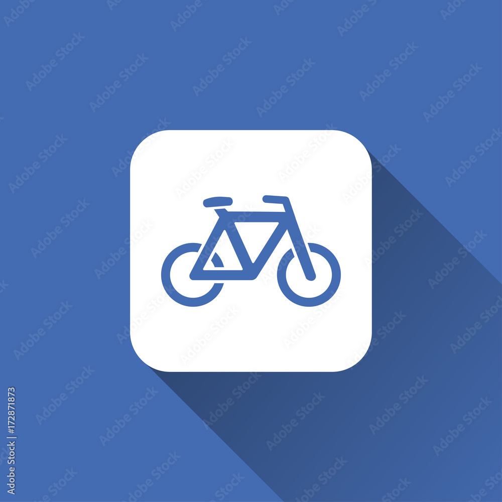 with long shadow bicycle icon with long shadow bicycle icon