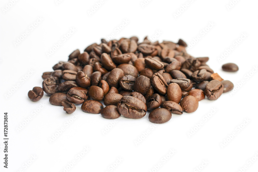 Kaffeebohnen, Haufen Kaffeebohnen, Haufen