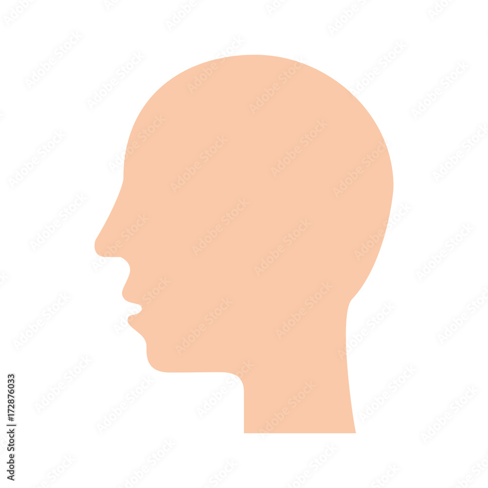 silhouette human head profile man image vector illustration silhouette human head profile man image vector illustration