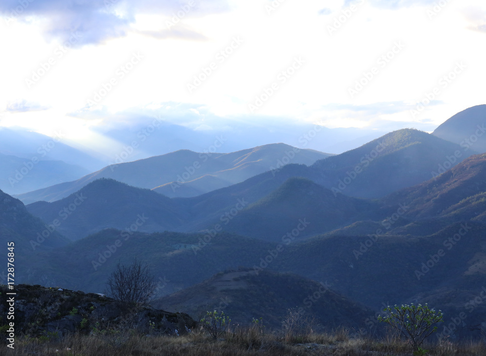 Fototapeta premium Rural Landscape with Hills