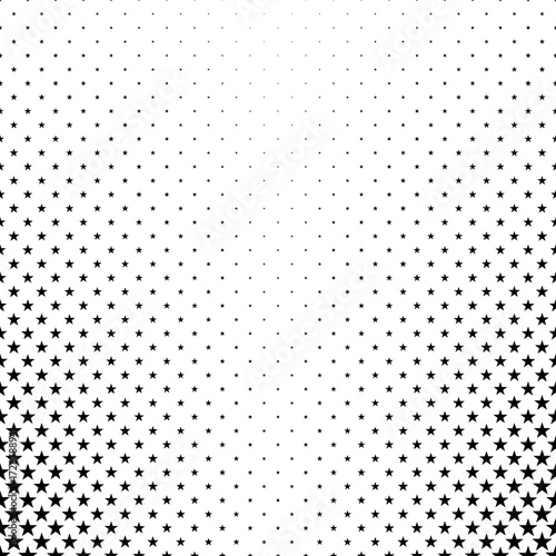 Monochrome pentagram star pattern - abstract vector background illustration from geometric shapes