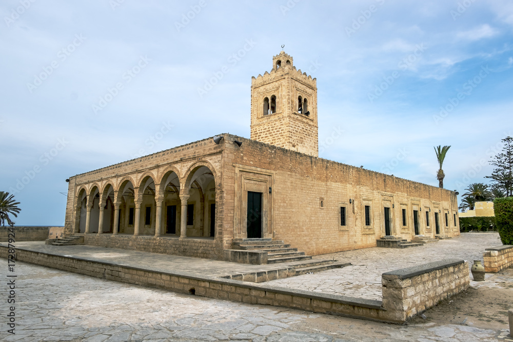 The courtyard of the Mausoleum of Habib Bourguiba in Monastir