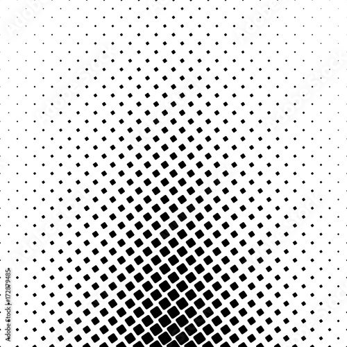 Monochrome square pattern - geometrical abstract vector background design from angular rounded squares