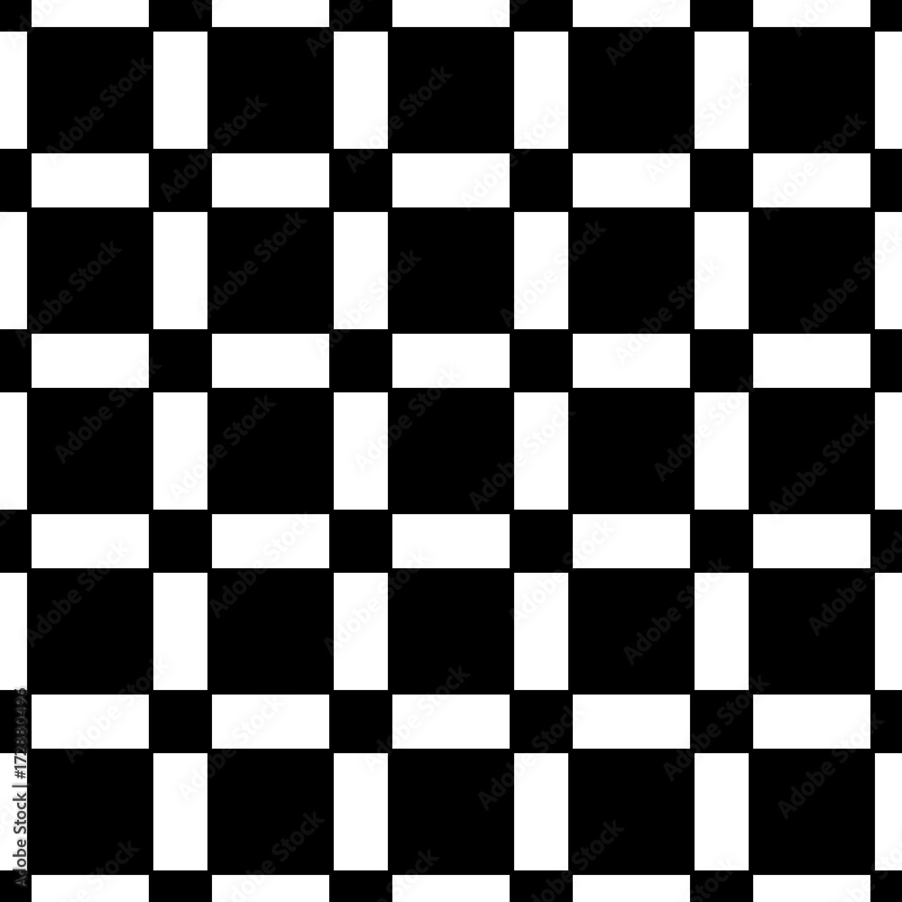 Fototapeta premium Monochrome abstract seamless geometrical square pattern - vector background design