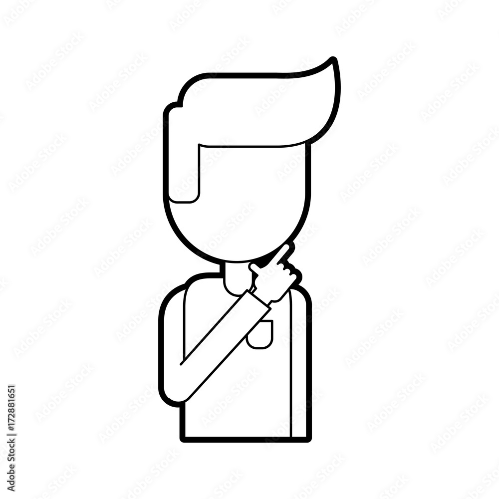 business man manager think strategy vector illustration business man manager think strategy vector illustration