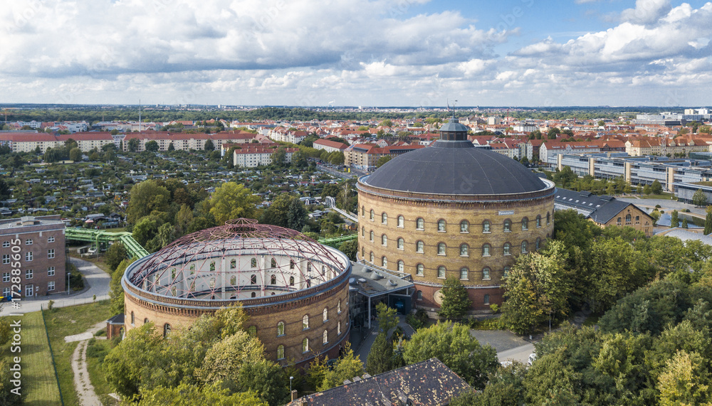 Aerial view of the Leipzig Panometer