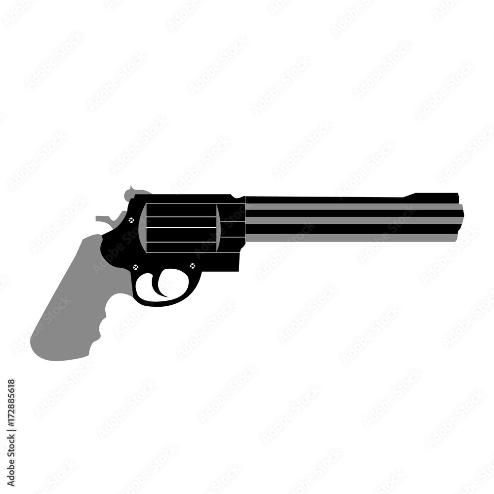 revolver weapon handgun pistol gun firearm shot vector illustration revolver weapon handgun pistol gun firearm shot vector illustration