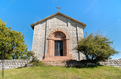 Church of San Martino, is situated on top of San Martino Mount at Duno, province of Varese, Italy. photo