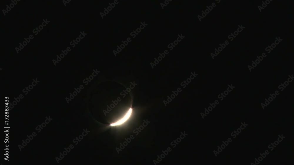 August 21, 2017 time lapse of moon covering sun at totality during solar eclipse. August 21, 2017 time lapse of moon covering sun at totality during solar eclipse.