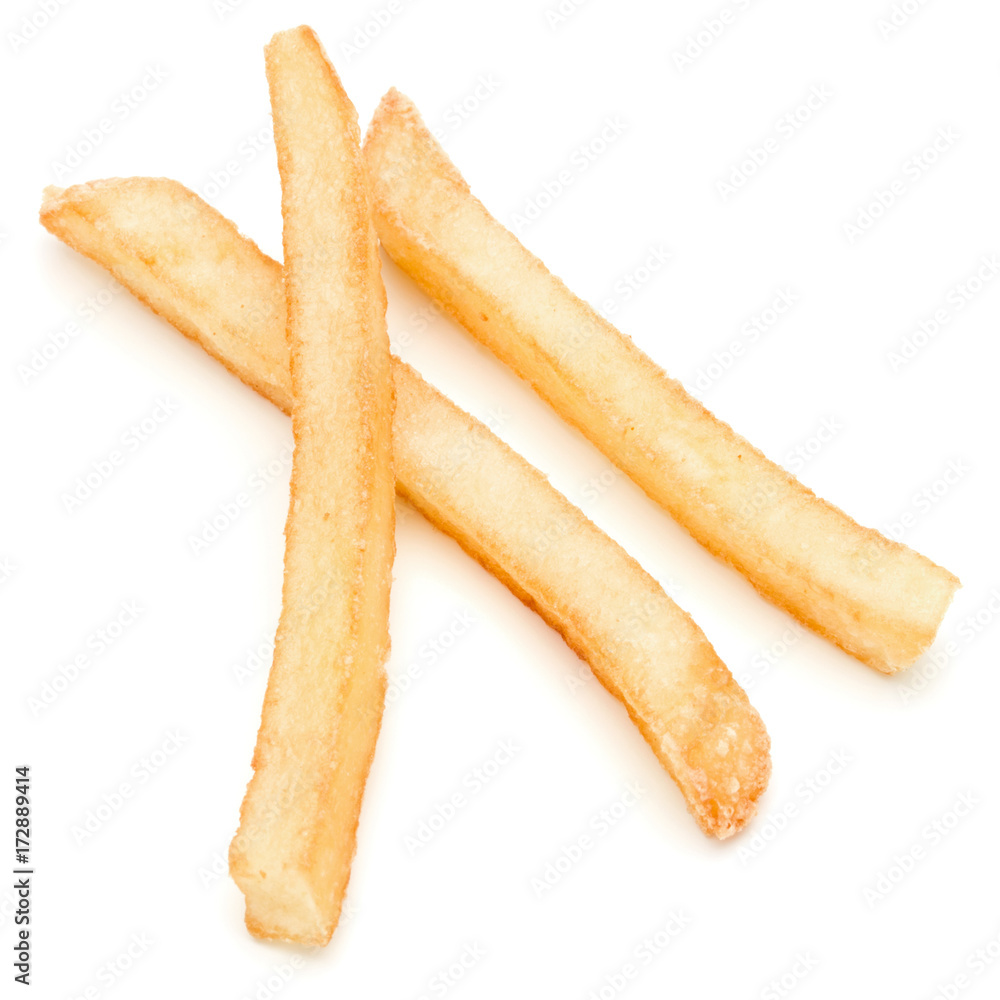 French Fried Potatoes isolated on white background French Fried Potatoes isolated on white background