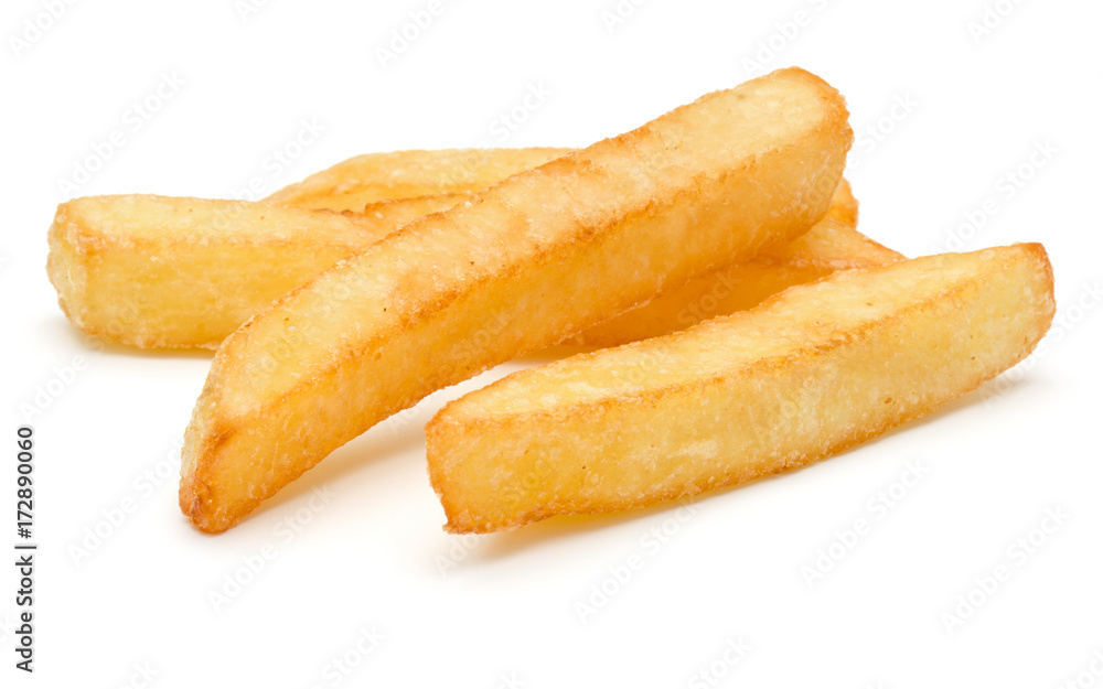 French Fried Potatoes isolated on white background French Fried Potatoes isolated on white background