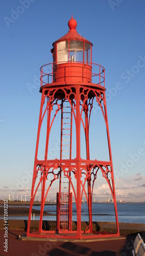 roter Leuchtturm in Vlissingen, Niederlande