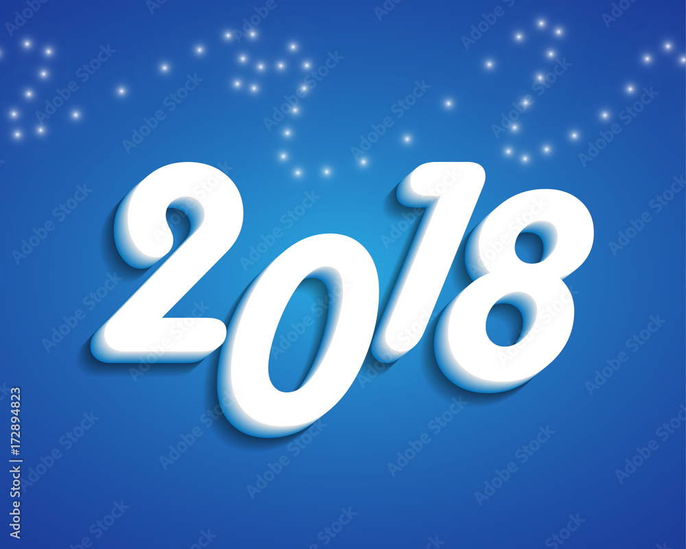 Happy new 2018 year. Greetings card. Colorful design. Vector illustration Happy new 2018 year. Greetings card. Colorful design. Vector illustration