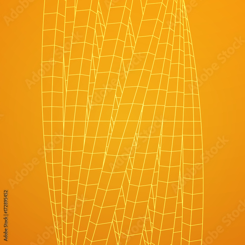 Low poly truss structure wireframe mesh background. Scinece and tech vector illustration.