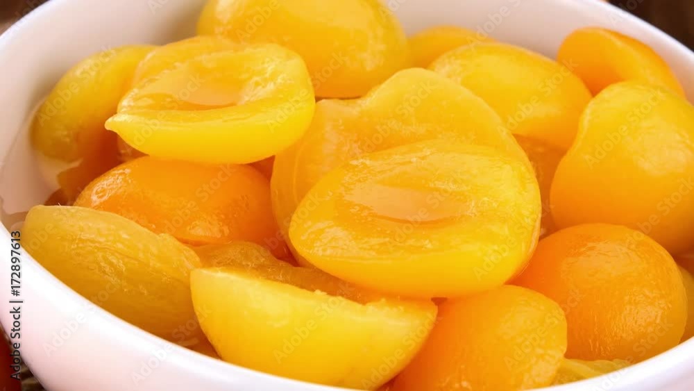 Fresh made Canned Apricots (seamless loopable; 4K) Fresh made Canned Apricots (seamless loopable; 4K)