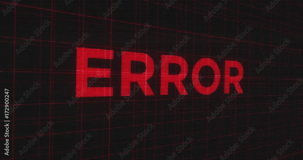 Blinking ominous futuristic glowing typography - Error Blinking ominous futuristic glowing typography - Error