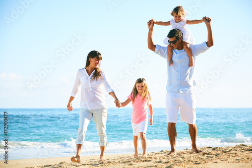 Happy Family on the Beach