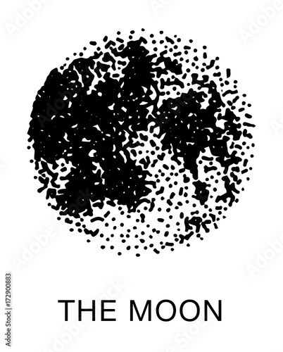 moon dot vector illustration