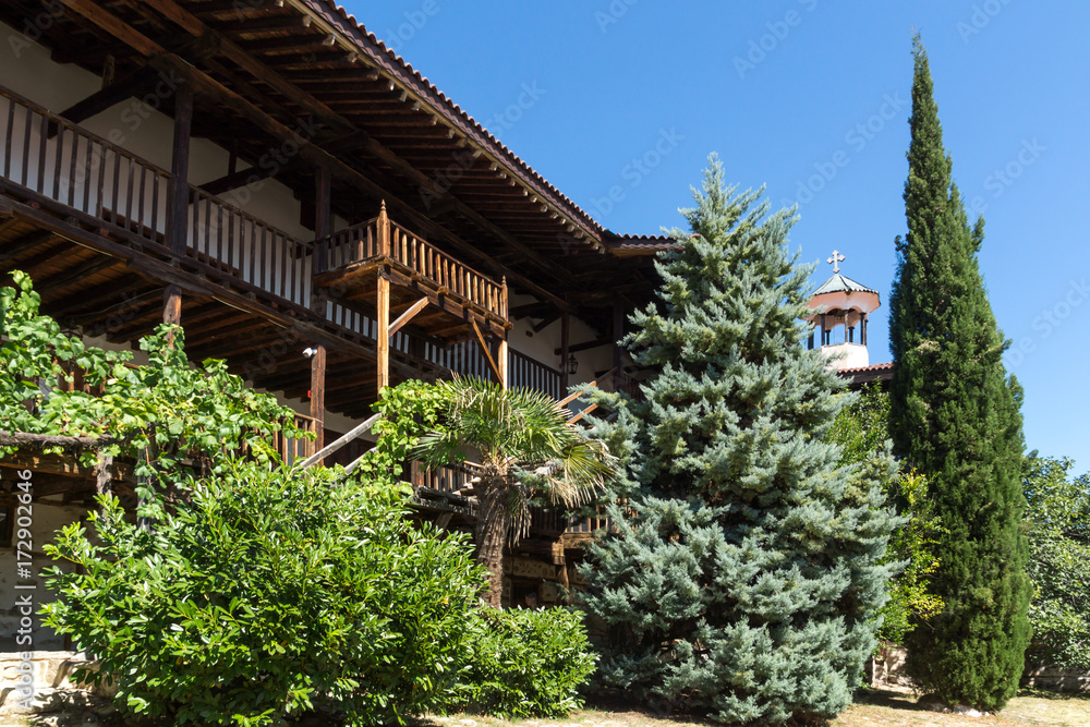 Inside view of Rozhen Monastery of the Nativity of the Mother of God, Blagoevgrad region, Bulgaria Inside view of Rozhen Monastery of the Nativity of the Mother of God, Blagoevgrad region, Bulgaria