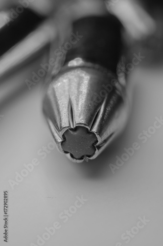 Bullet Round Black n White 6185  photo