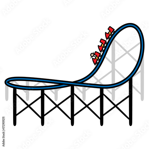 Cartoon Roller Coaster Ride