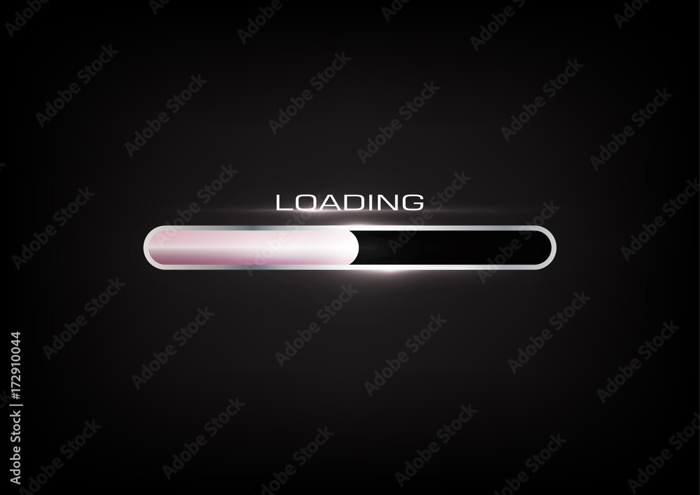Vector progress loading bar. Vector progress loading bar.