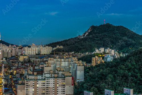 Photography seoul city night, skyline, south korea