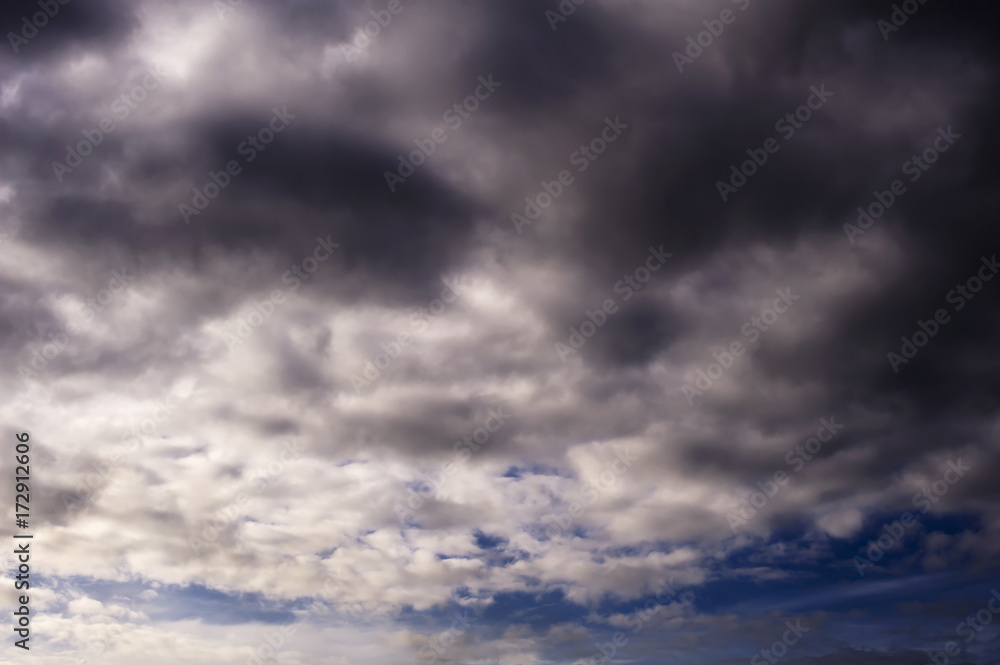 sky with dark clouds background