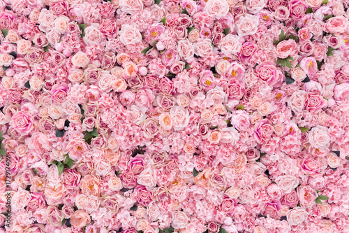 Beautiful Pink flowers background © tanatat